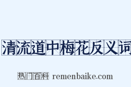 清流道中梅花反义词是什么意思的图片